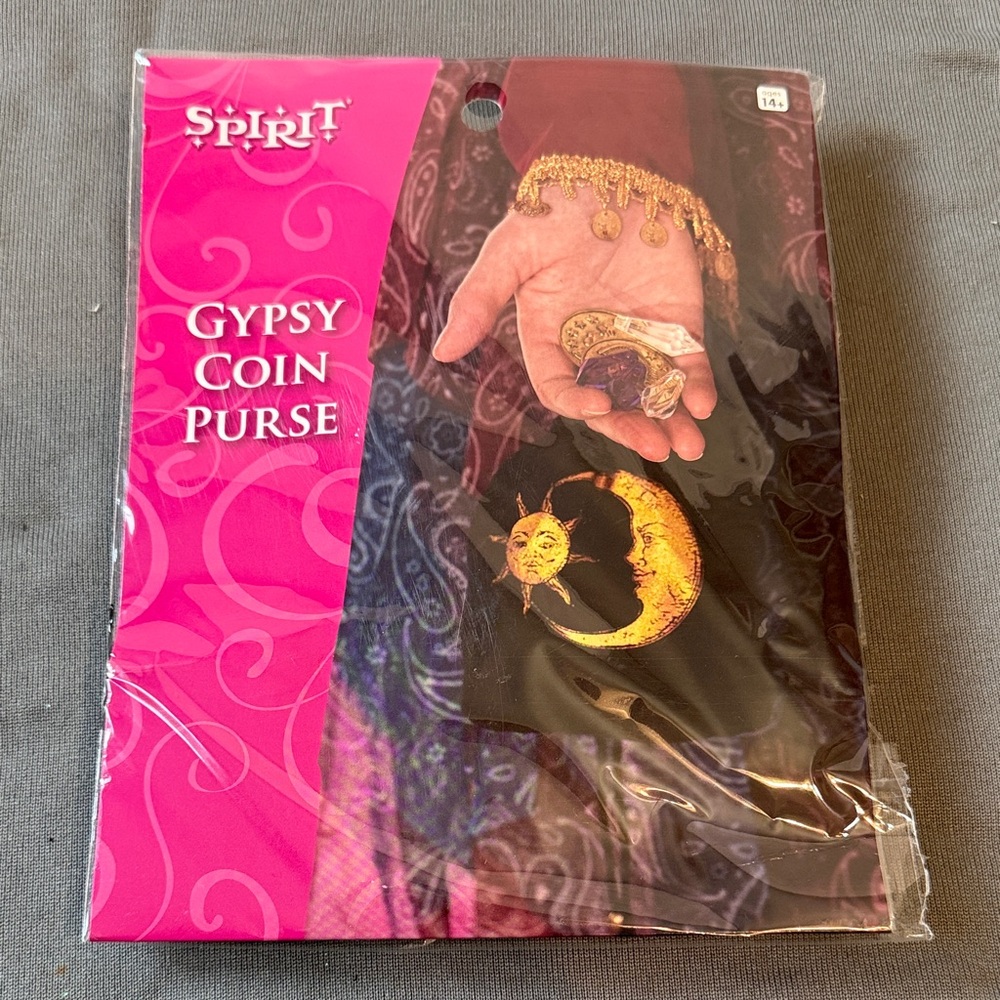 Spirit Celestial Sun Moon Coin Purse Pink Black Halloween NWT